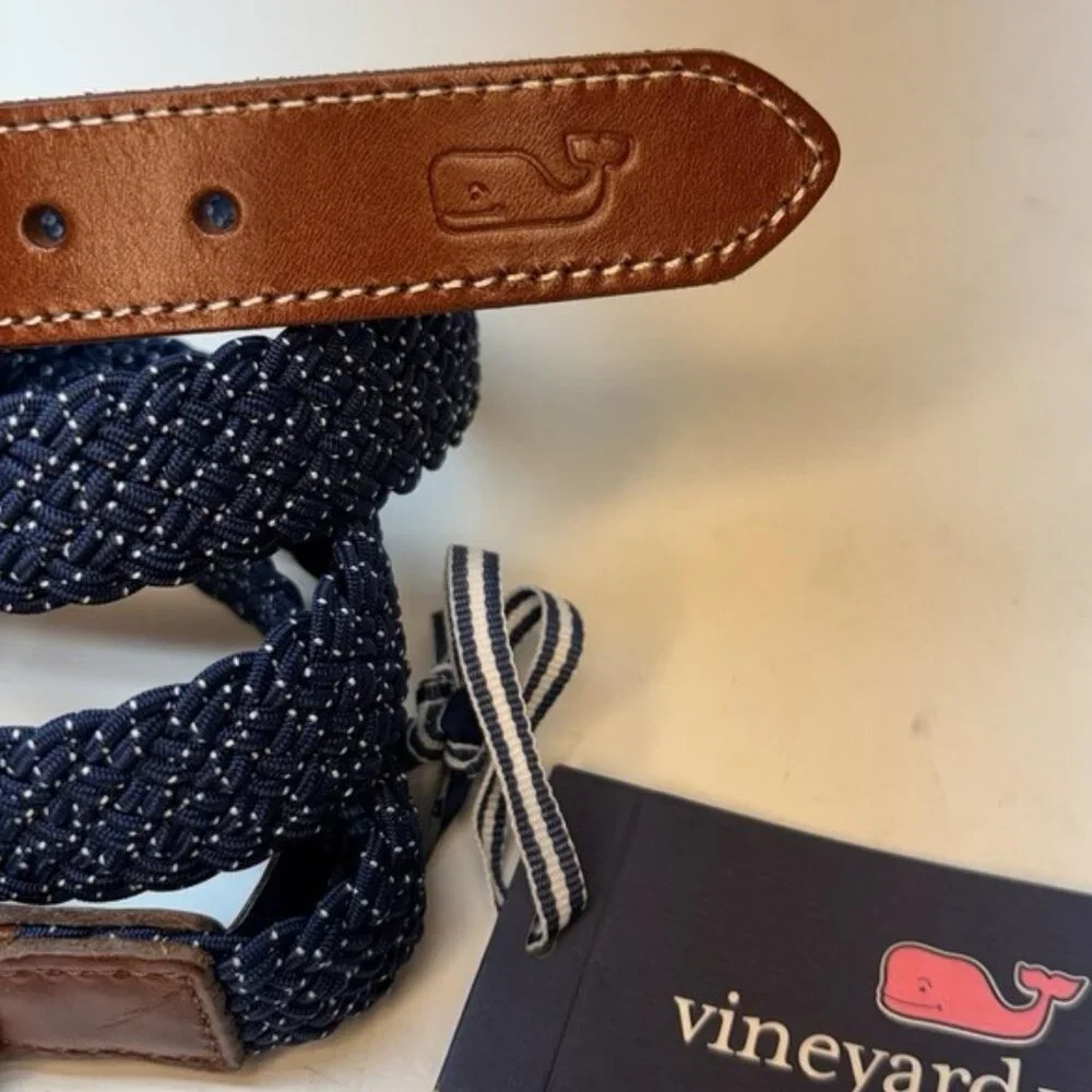 Vineyard Vines Boys Flecked Braided Bungee Belt